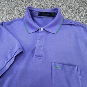 Ralph Lauren Black Label Polo Shirt Medium Purple Pony Cotton Casual Outdoor Men